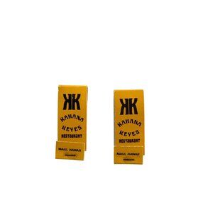 Kahana Keyes Restaurant Maui Hawaii Matchbook Set of 2 10 Strike Full Unstruck